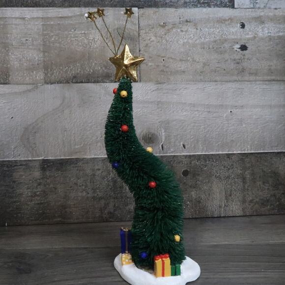 Dept 56 Green Glitter Sisal Trees Village Accessories - Picture 5 of 8